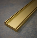 Brushed Brass Gold Tile Insert DIY Aluminium Grate Kit